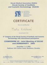 certifikát - COSMODERM VII